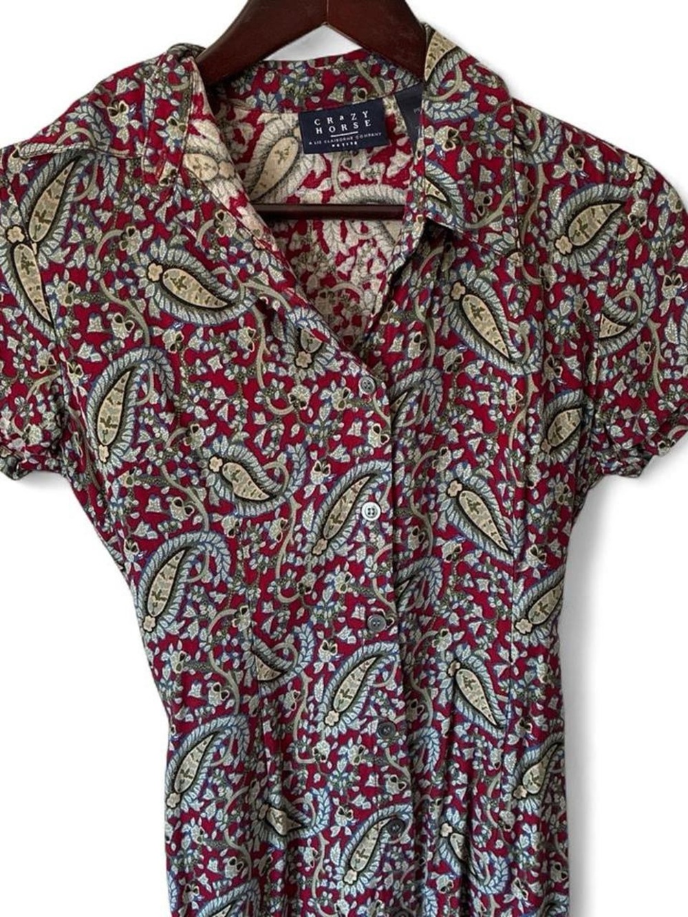 Crazy Horse Burgundy Paisley Maxi Dress